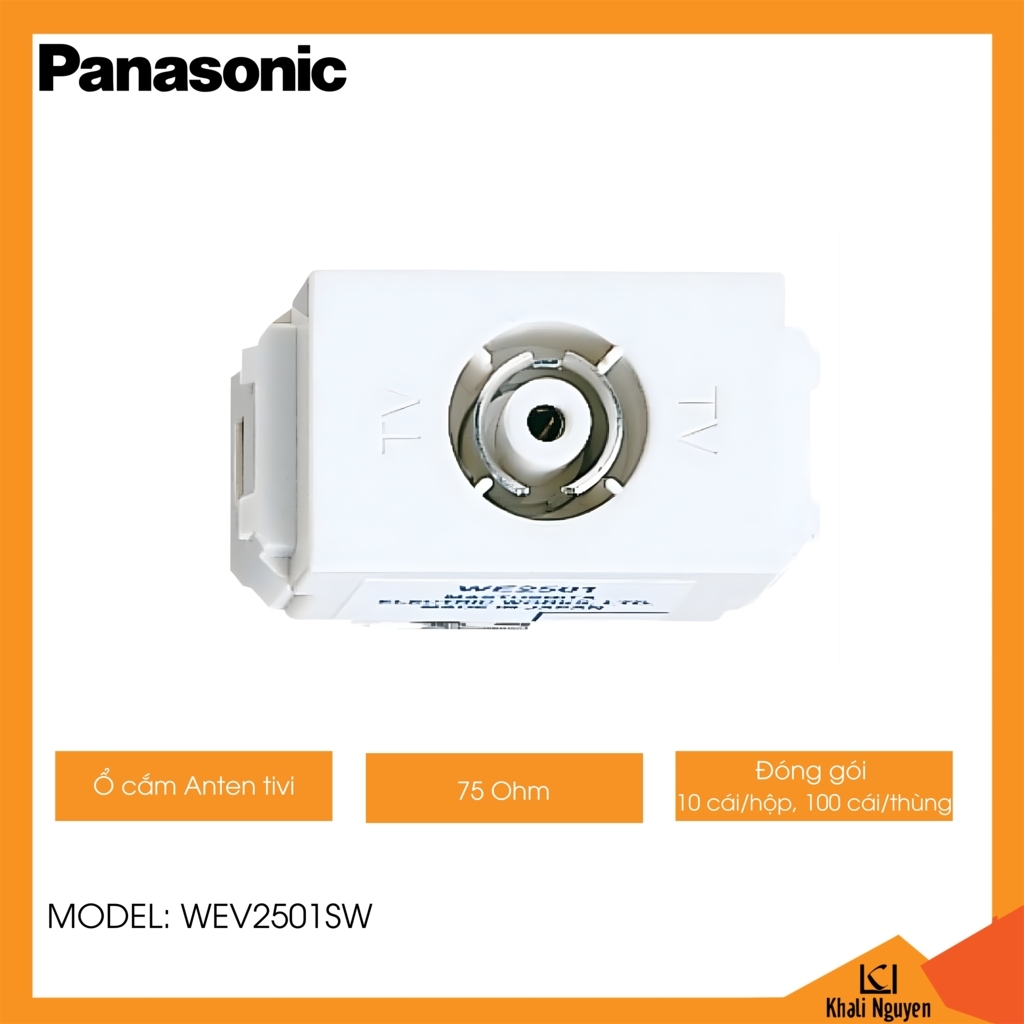 Ổ cắm anten tivi Panasonic WEV2501SW