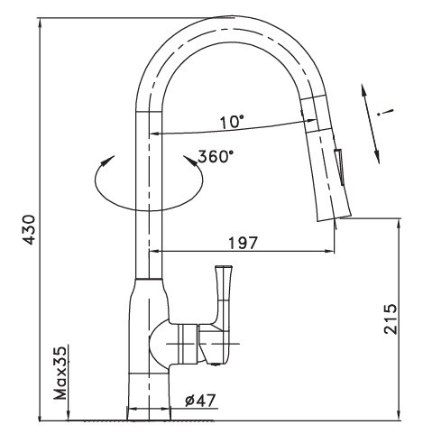 Bản Vẽ Vòi Bếp Paul Schmitt PA302K