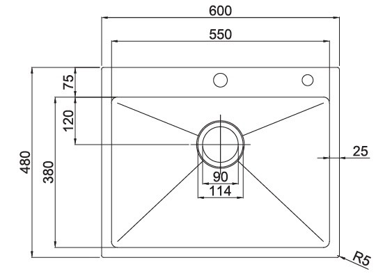 Bản Vẽ Chậu Rửa Bát Handmade Paul Schmitt PA6048-T