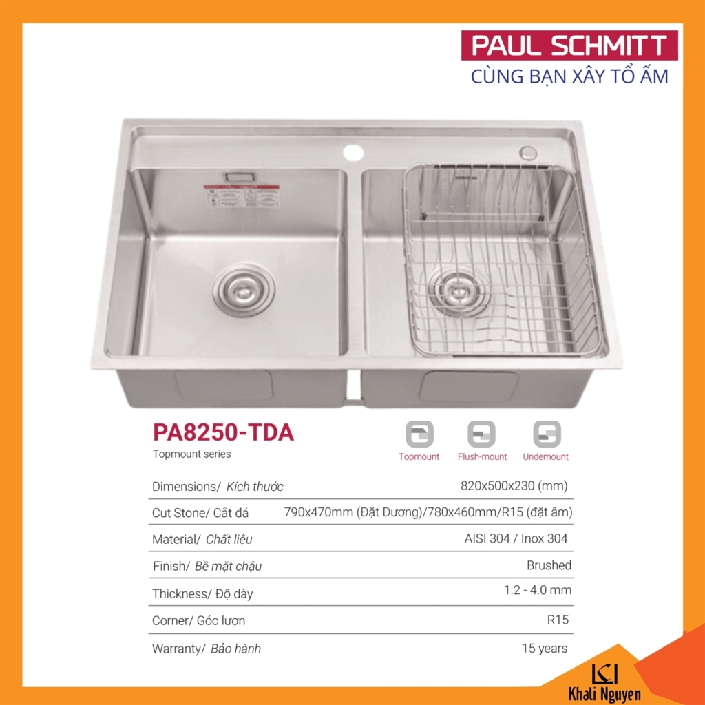 Chậu Rửa Bát Paul Schmitt PA8250-TDA