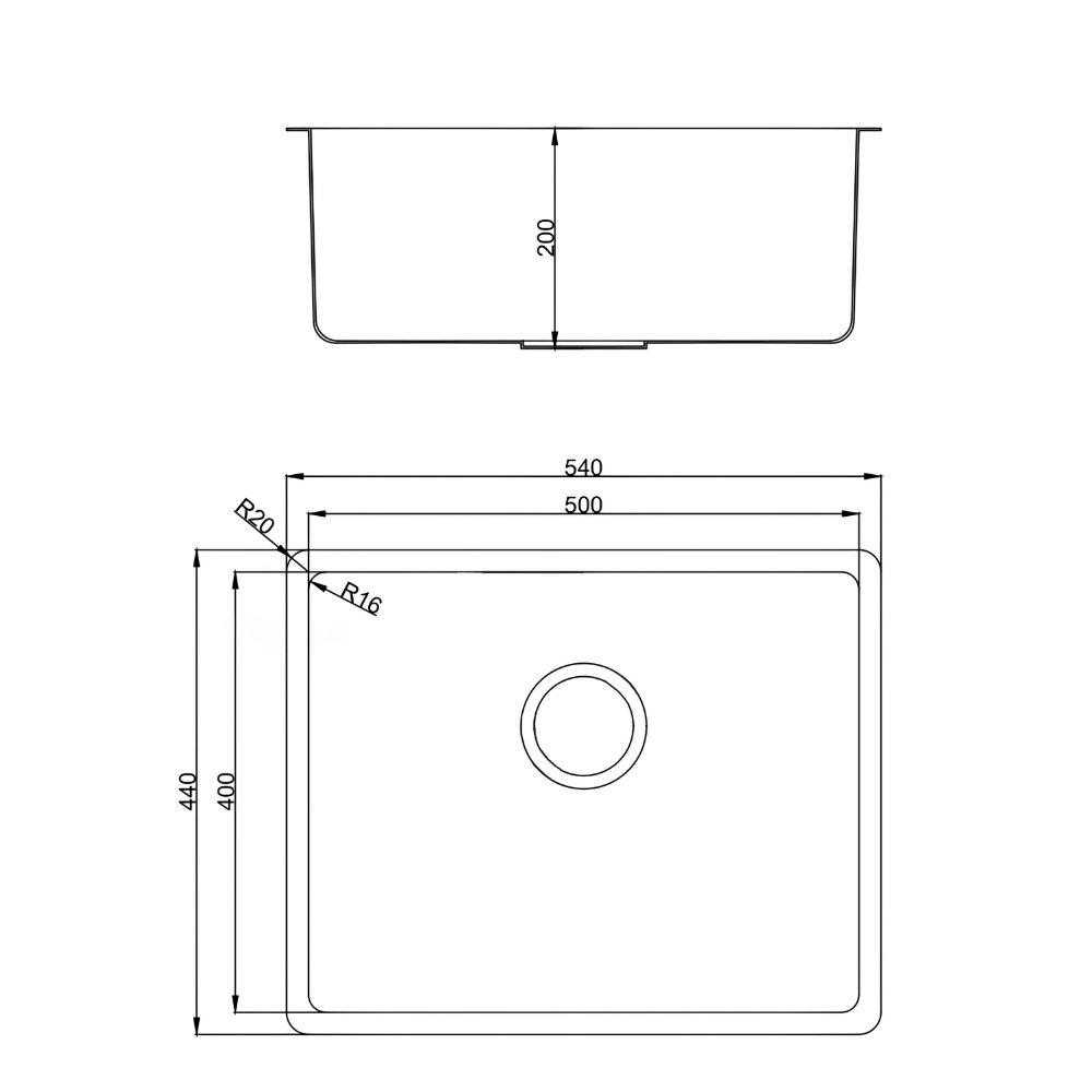 Bản vẽ chậu rửa bát Paul Schmitt PAM5444-UE