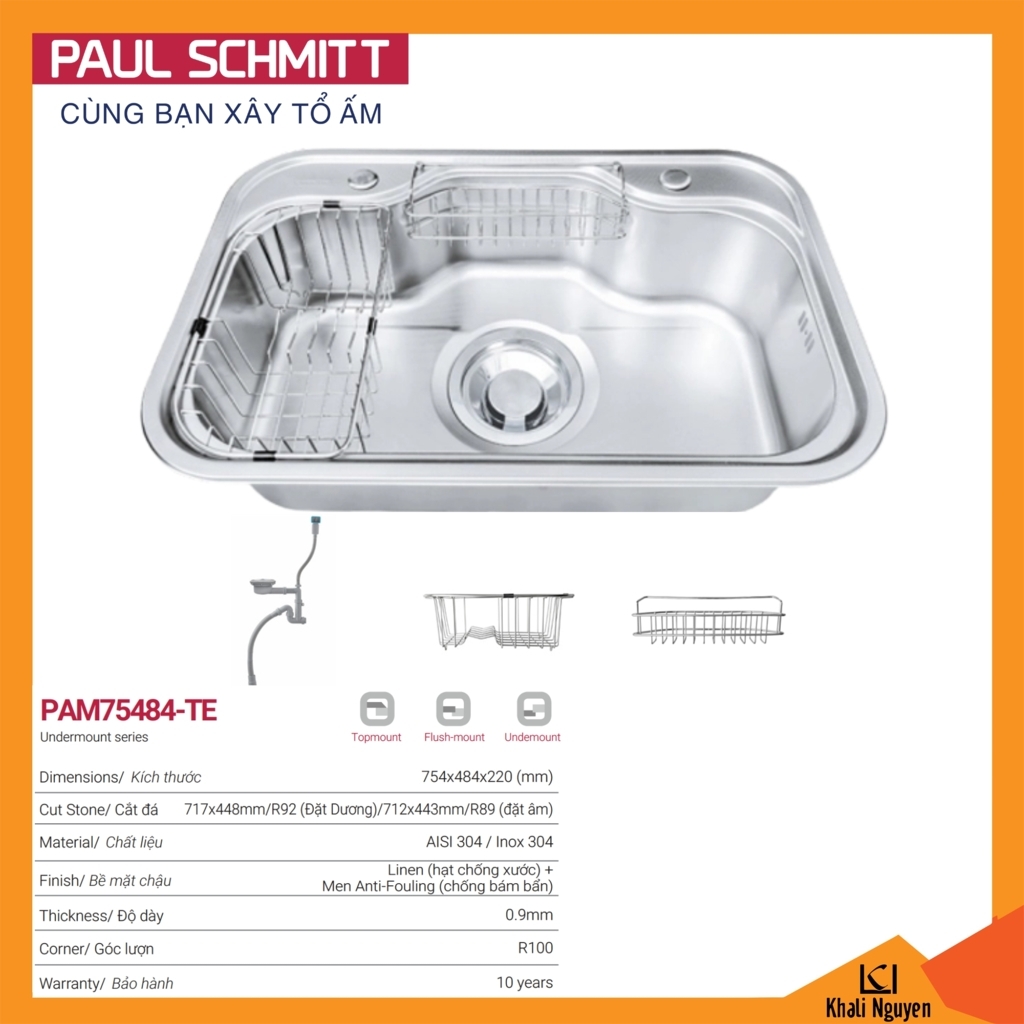 Chậu rửa bát Paul Schmitt PAM75484-TE