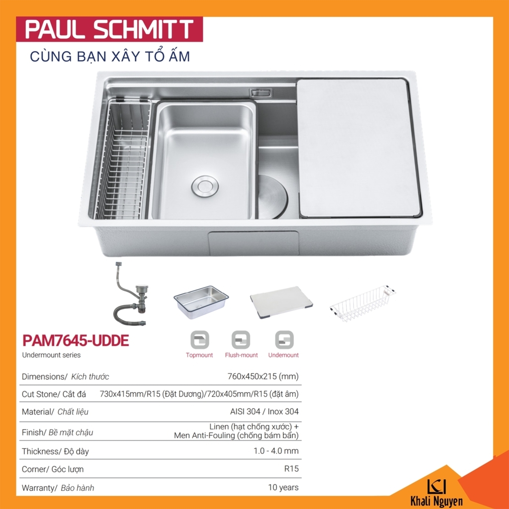 Chậu rửa bát Paul Schmitt PAM7645-UDDE