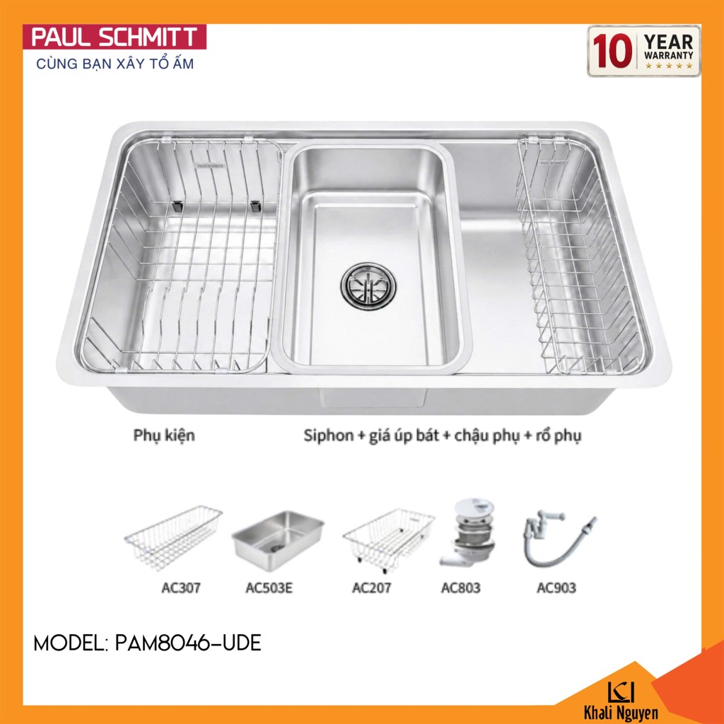 Chậu rửa bát Paul Schmitt PAM8046-UDE