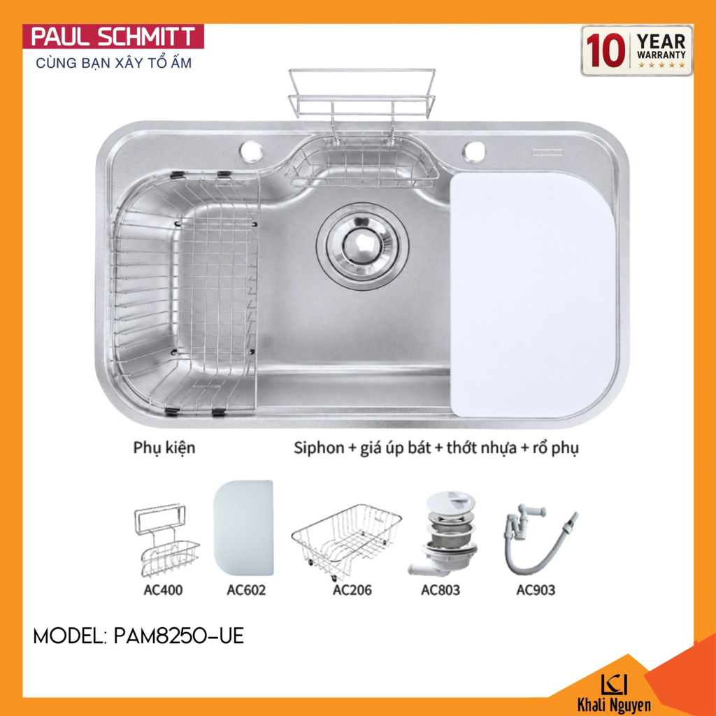 Chậu rửa bát Paul Schmitt PAM8250-UE một hố