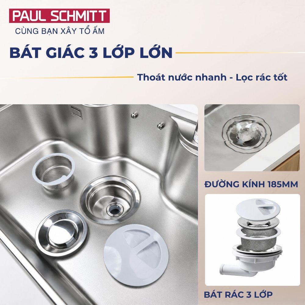 Chậu rửa bát Paul Schmitt PAM8250-UM một hố - 2