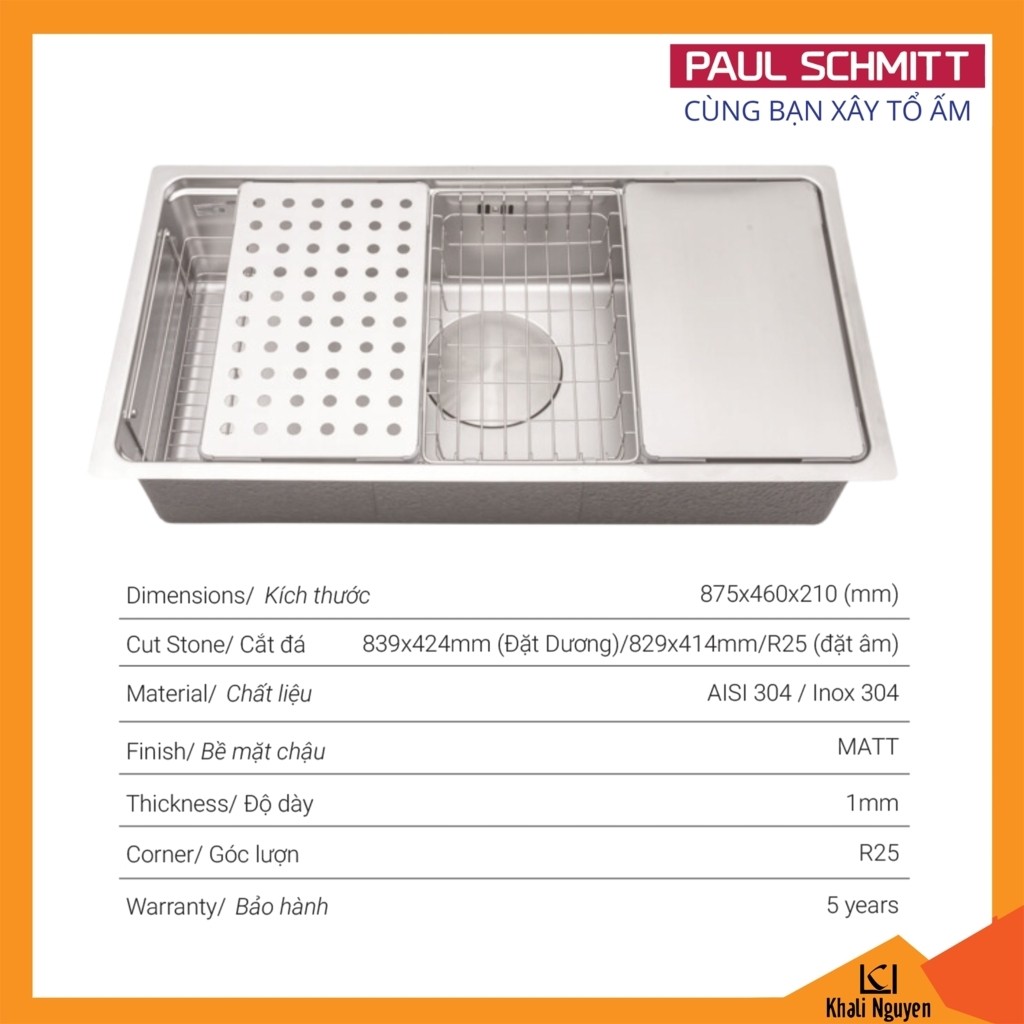 Chậu Rửa Bát Paul Schmitt PAM8746-UM