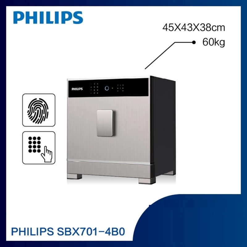 Két Sắt Philips SBX701-4B0 Bảo Mật Vân Tay Và Mã Số (60kg)