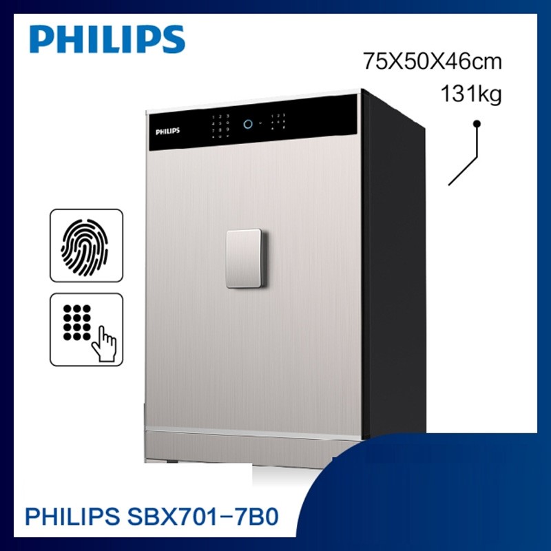 Két Sắt Philips SBX701-7B0 Bảo Mật Vân Tay Và Mã Số (105kg)