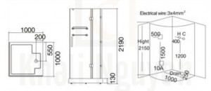 Bản vẽ Bồn xông hơi ướt Rangos RG-7003A