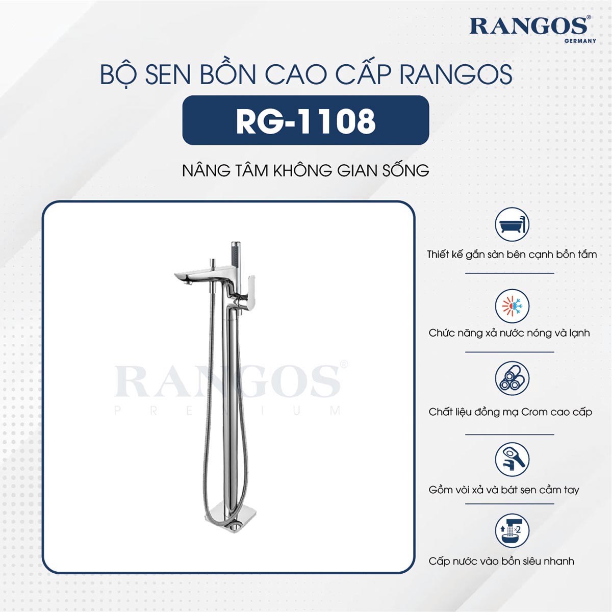 Thông tin bộ sen tắm bồn Rangos RG-1108