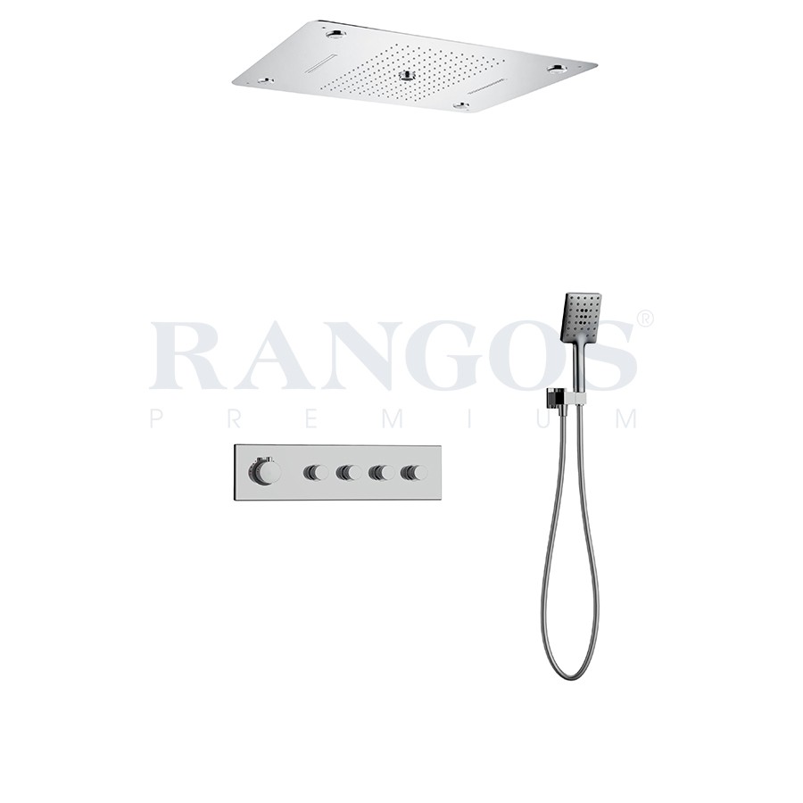 Sen tắm âm trần Rangos RG-3100 | Bát sen lớn có đèn LED