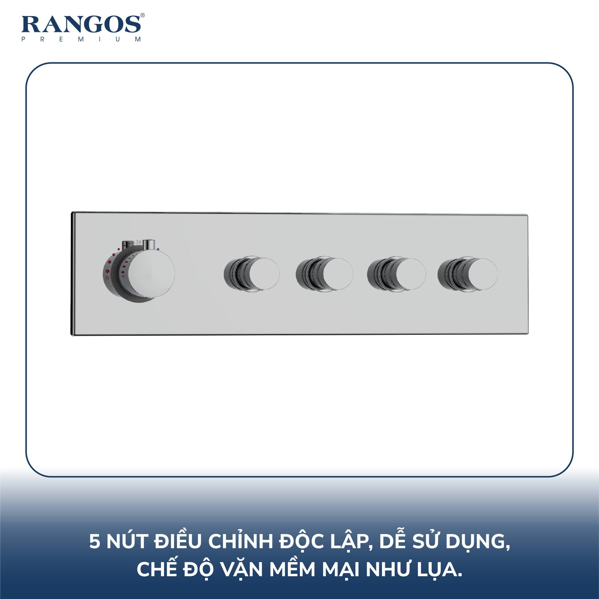 Bảng điều khiển sen tắm âm trần Rangos RG-3100