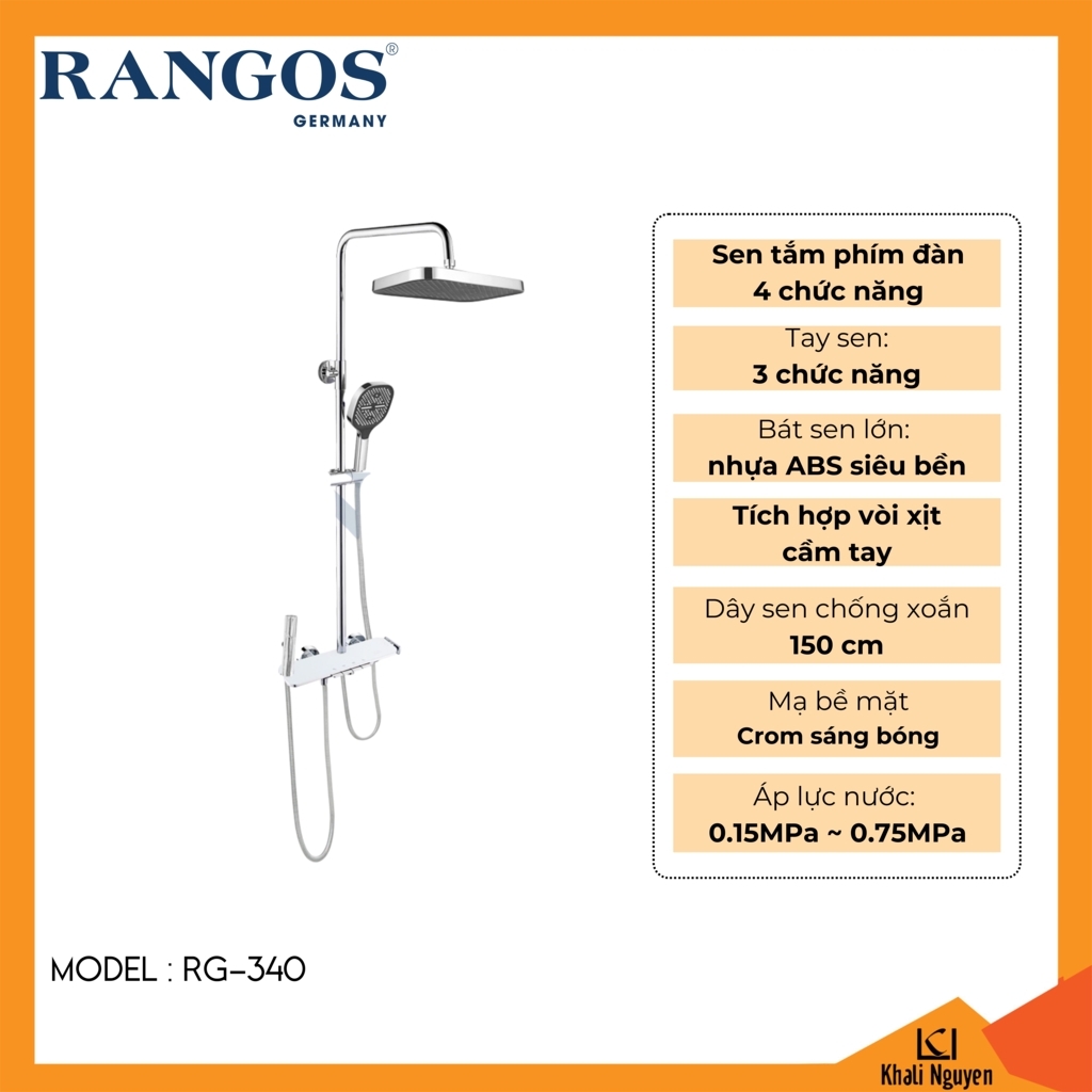 Sen tắm cây phím đàn Rangos RG-340