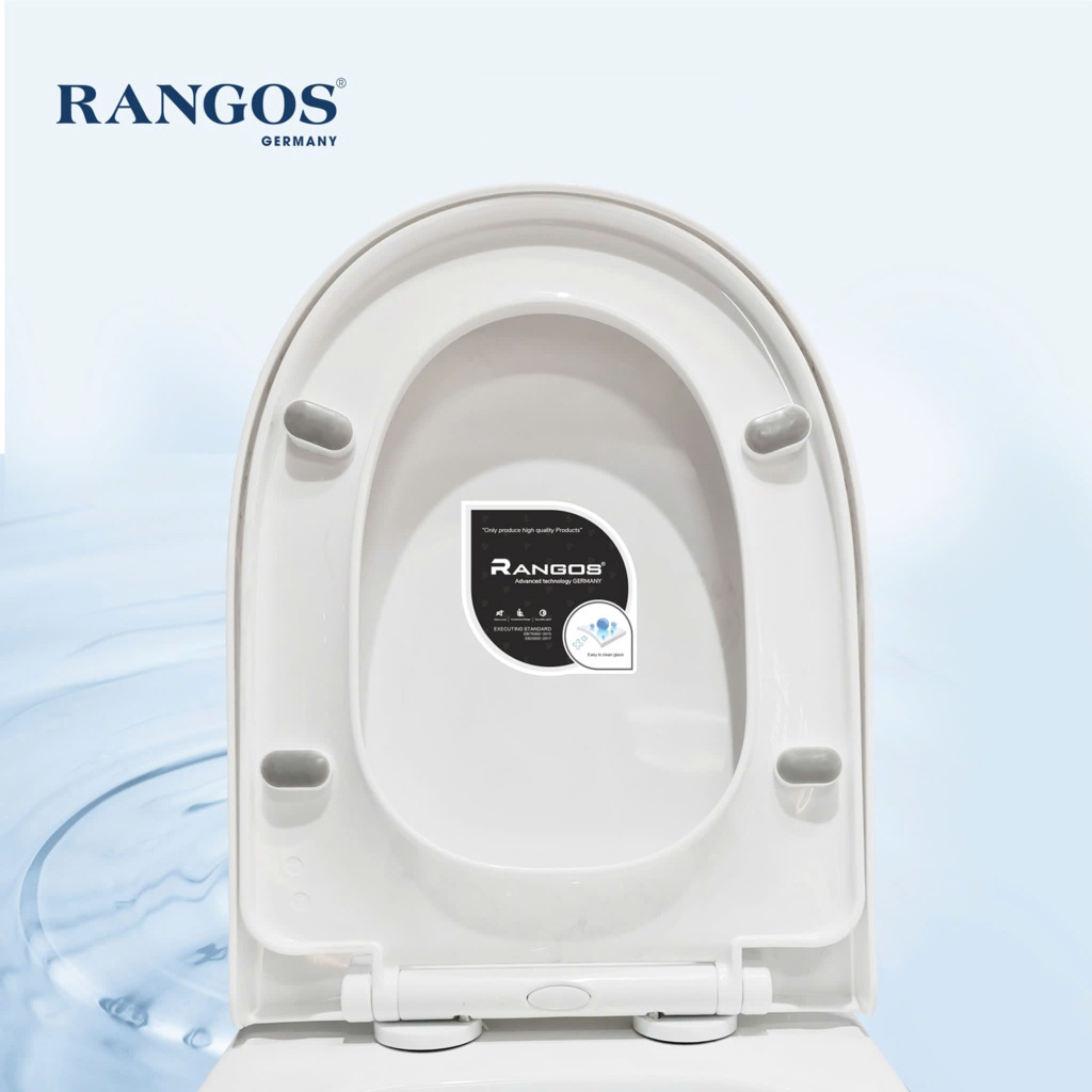 Nắp đóng êm bồn cầu Rangos 1 khối RG-8082B