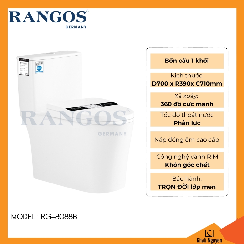 Bồn cầu 1 khối Rangos RG-8088B