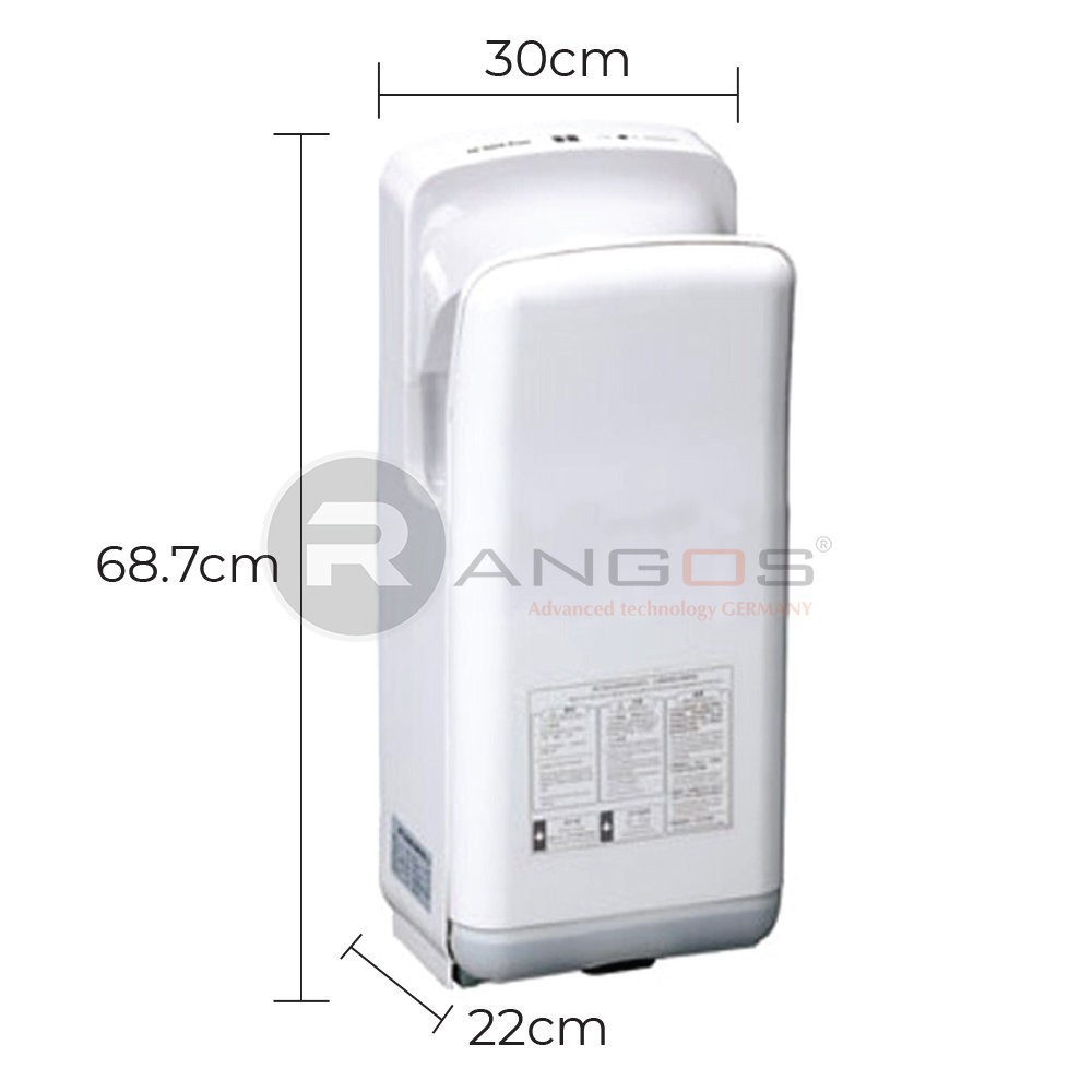 Bản vẽ máy sấy tay cảm ứng Rangos RG-9025