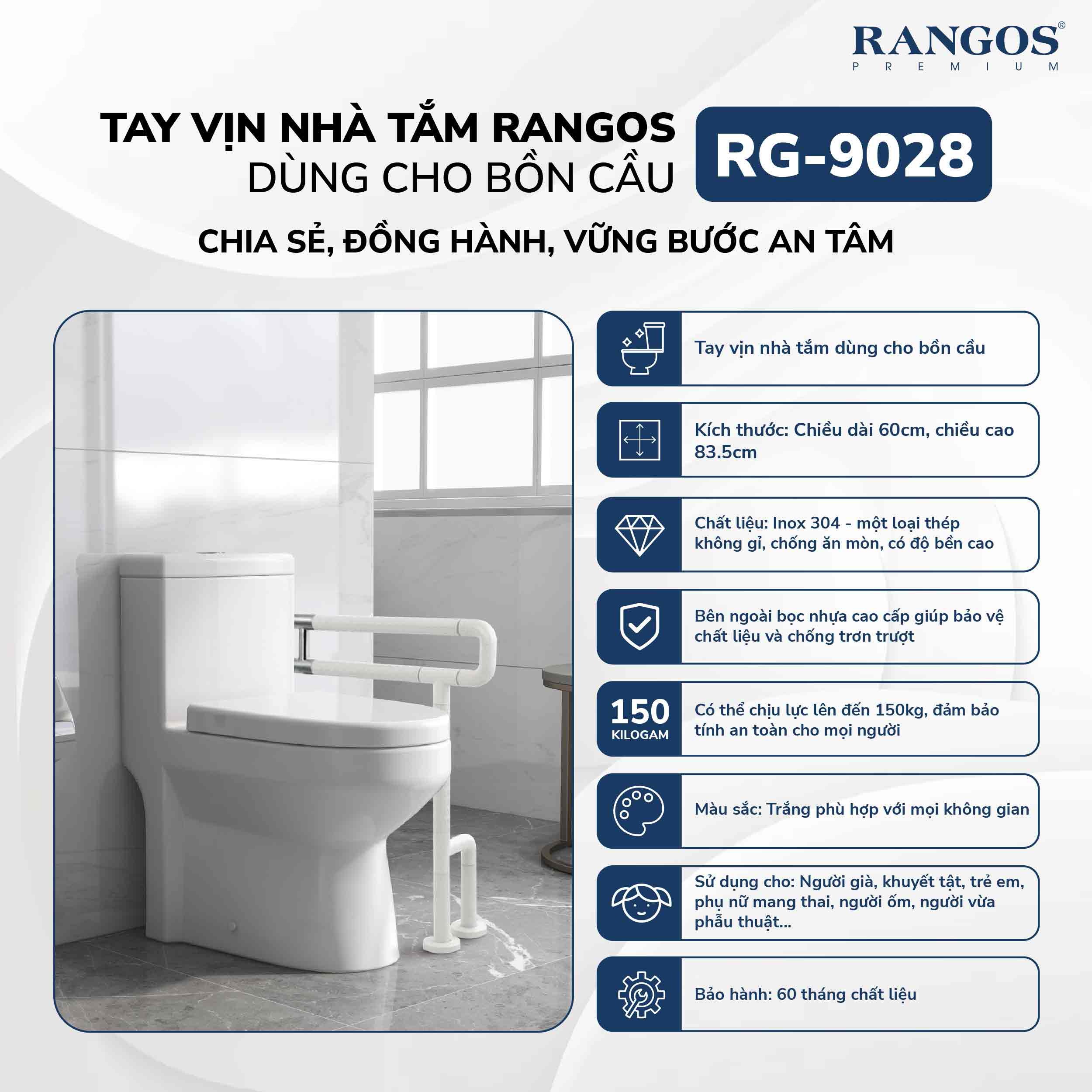 Thông tin thanh tay vịn nhà tắm Rangos RG-9028