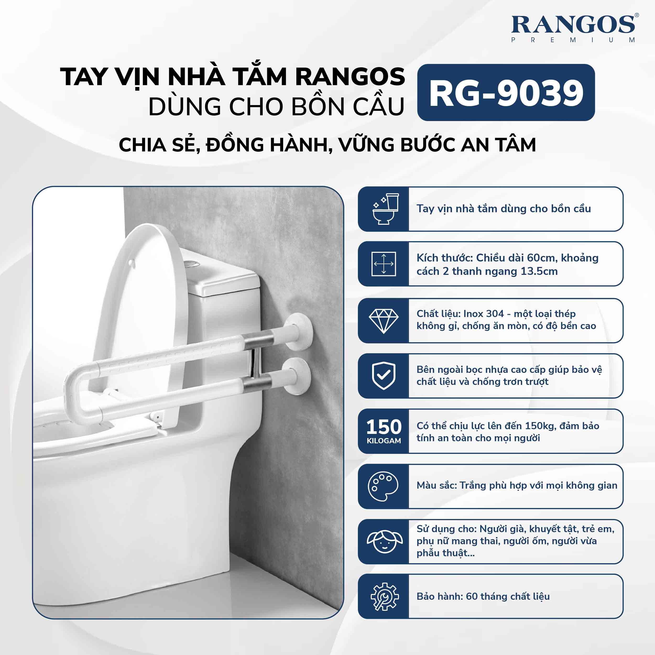 Thông tin thanh tay tin nhà tắm Rangos RG-9039