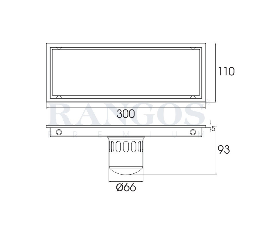 Bản vẽ thoát sàn Rangos RG-D300V1