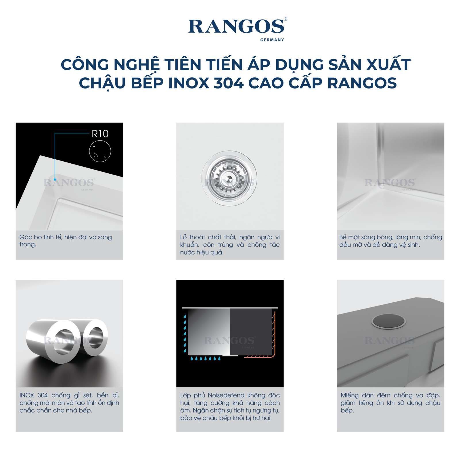 Đặc điểm chậu rửa bát Rangos