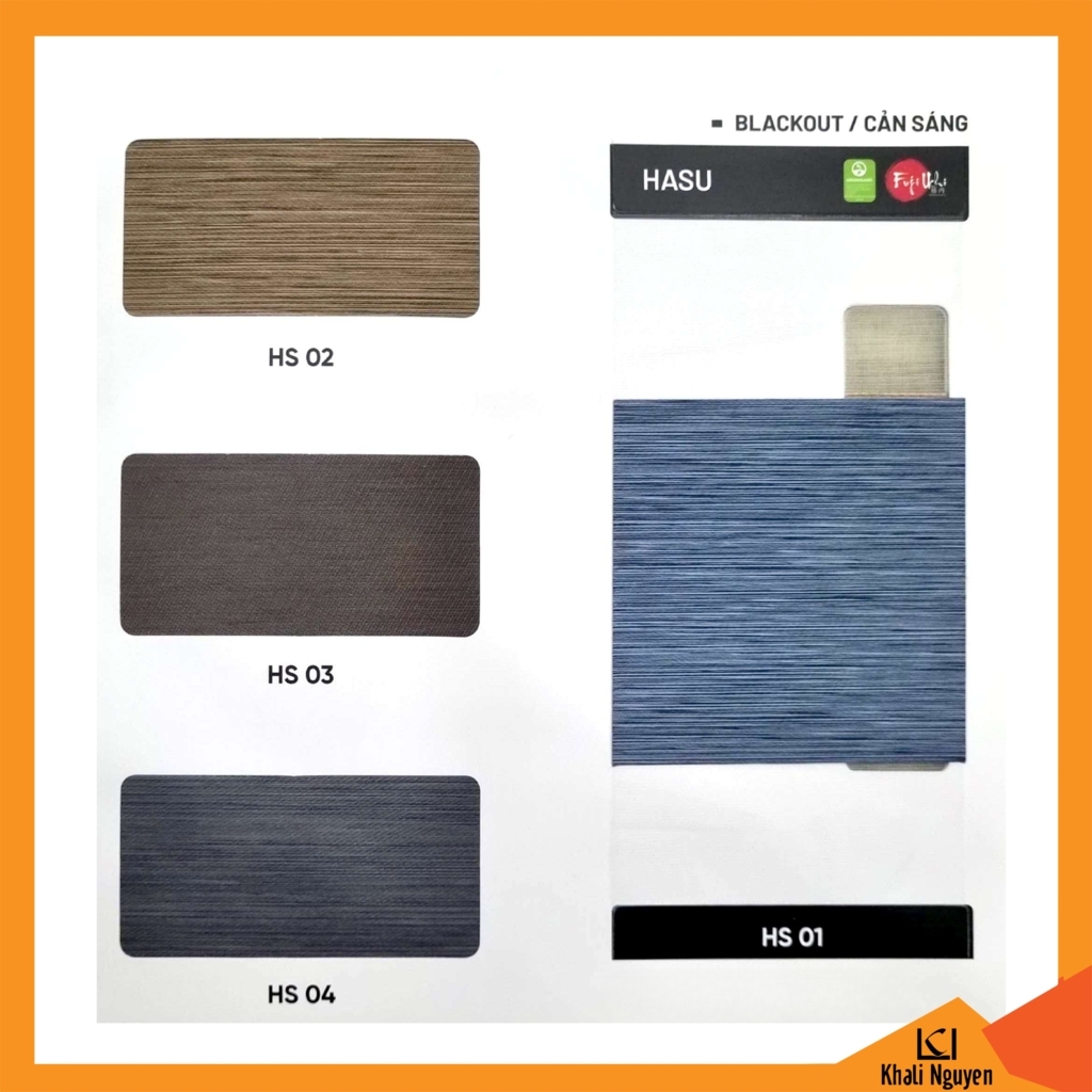 Bảng màu rèm cầu vồng Hàn Quốc HASU