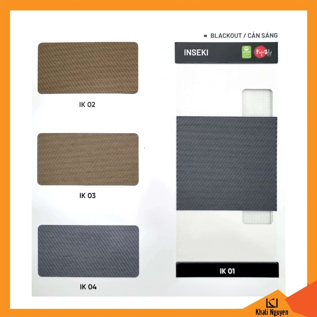 Bảng màu rèm cầu vồng Hàn Quốc INSEKI