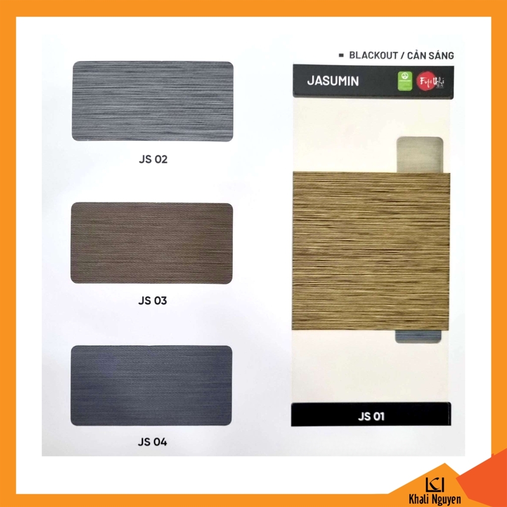 Bảng màu rèm cầu vồng Hàn Quốc JASUMIN