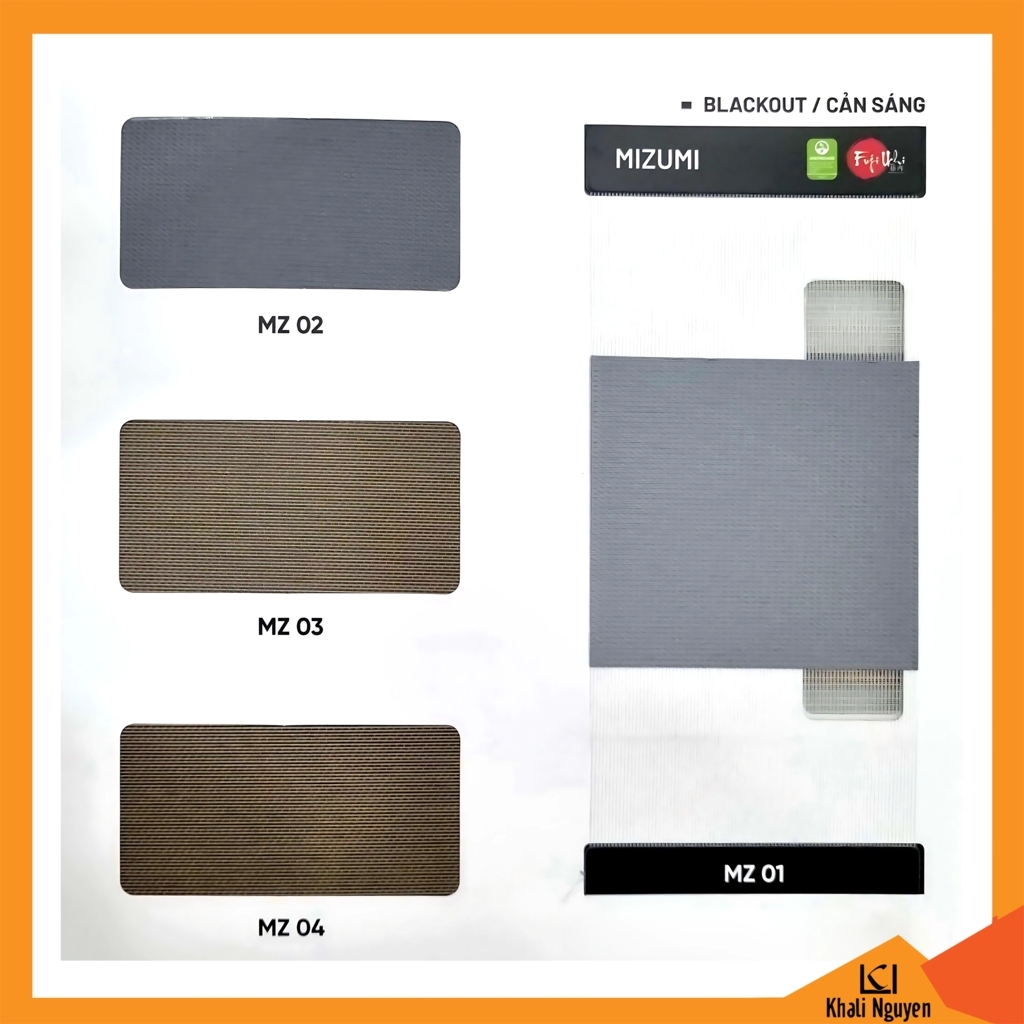 Bảng màu rèm cầu vồng Hàn Quốc MIZUMI