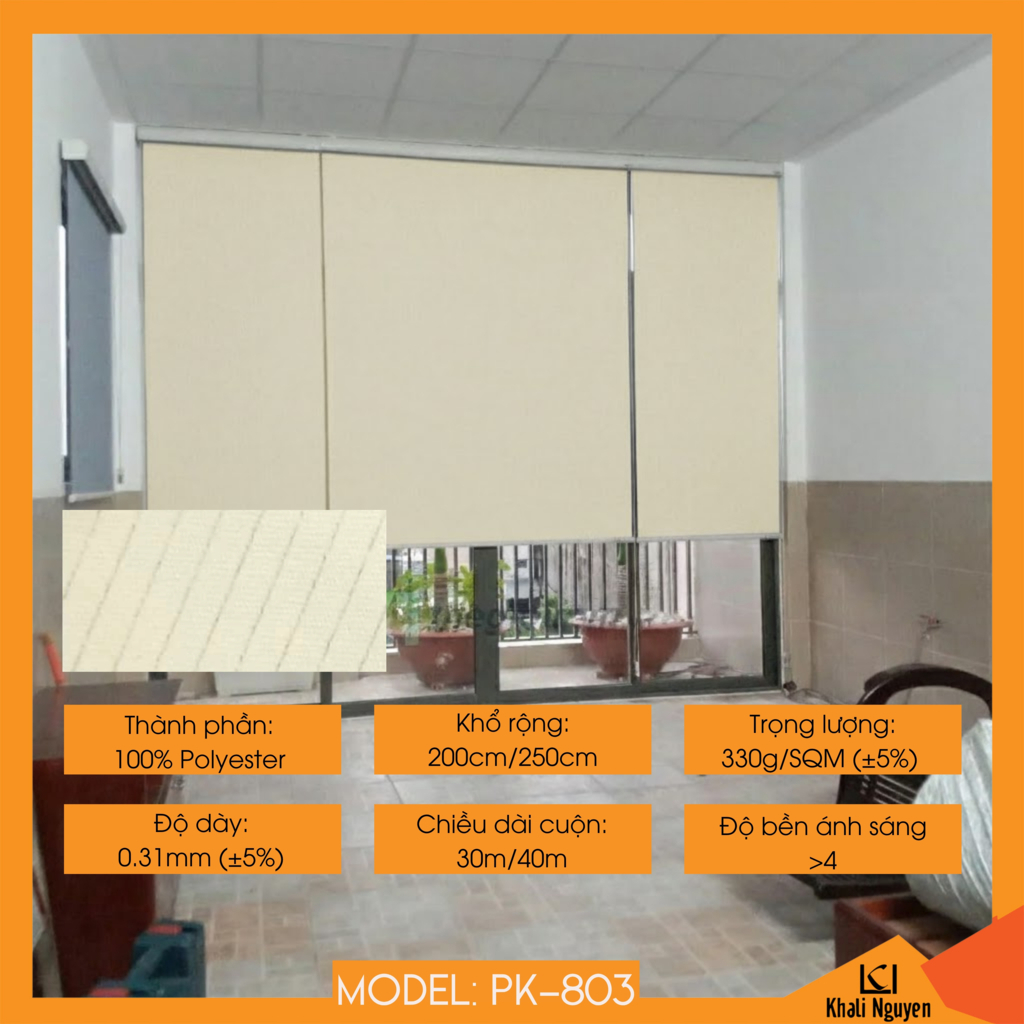 Rèm cuốn chéo máng cầu vồng PK-803
