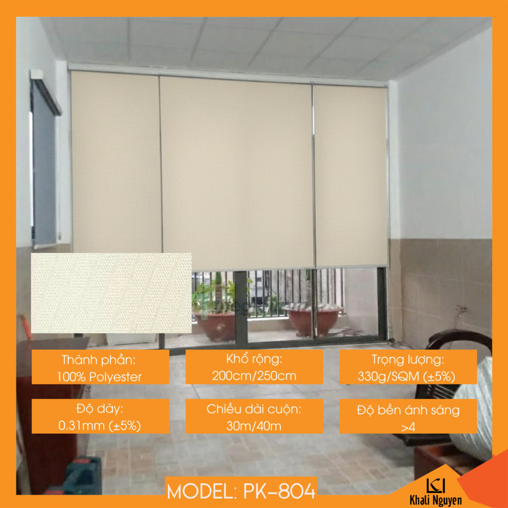 Rèm cuốn chéo máng cầu vồng PK-804