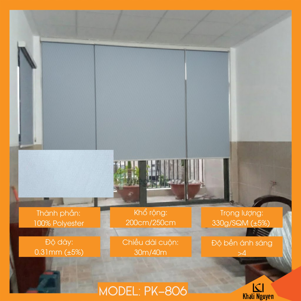 Rèm cuốn chéo máng cầu vồng PK-806