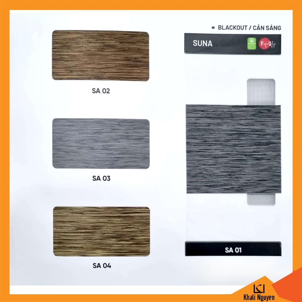 Bảng màu rèm cầu vồng Hàn Quốc SUNA