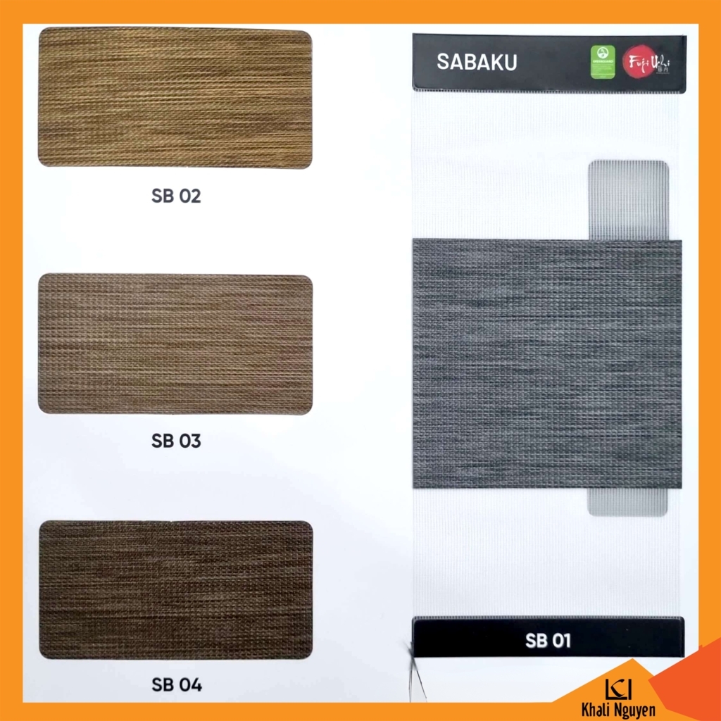 Bảng màu rèm cầu vồng Hàn Quốc SABAKU