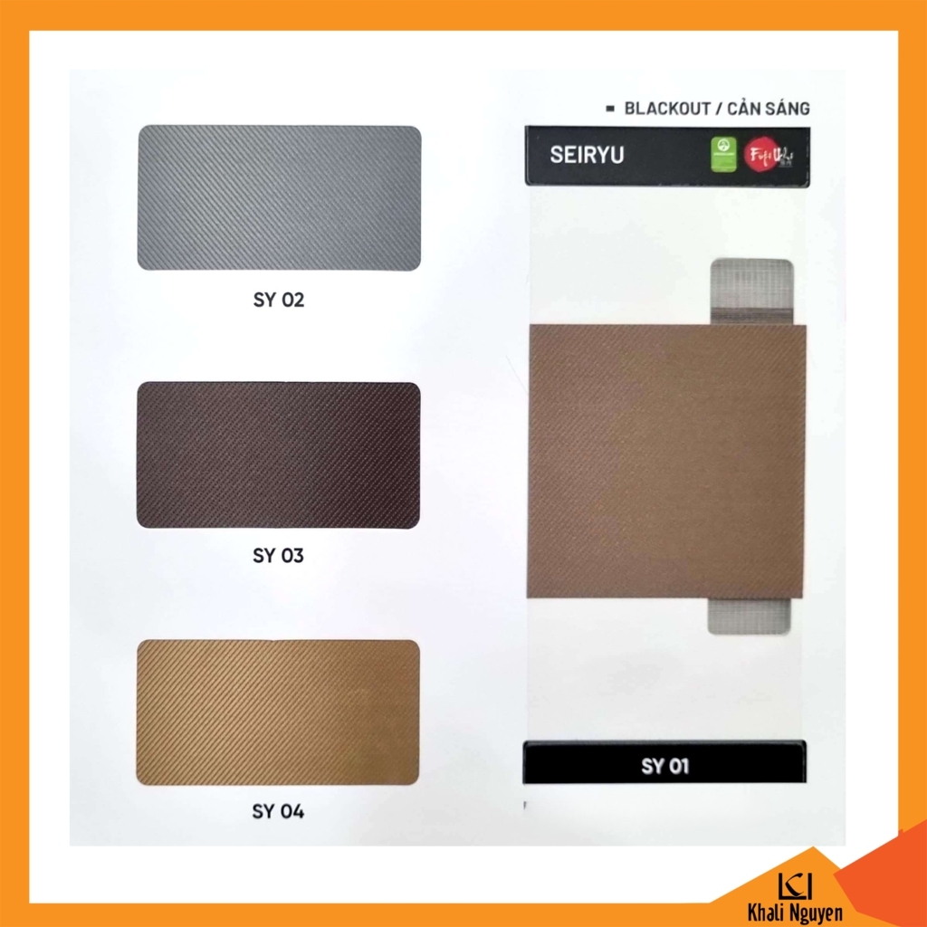 Bảng màu rèm cầu vồng Hàn Quốc SEIRYU