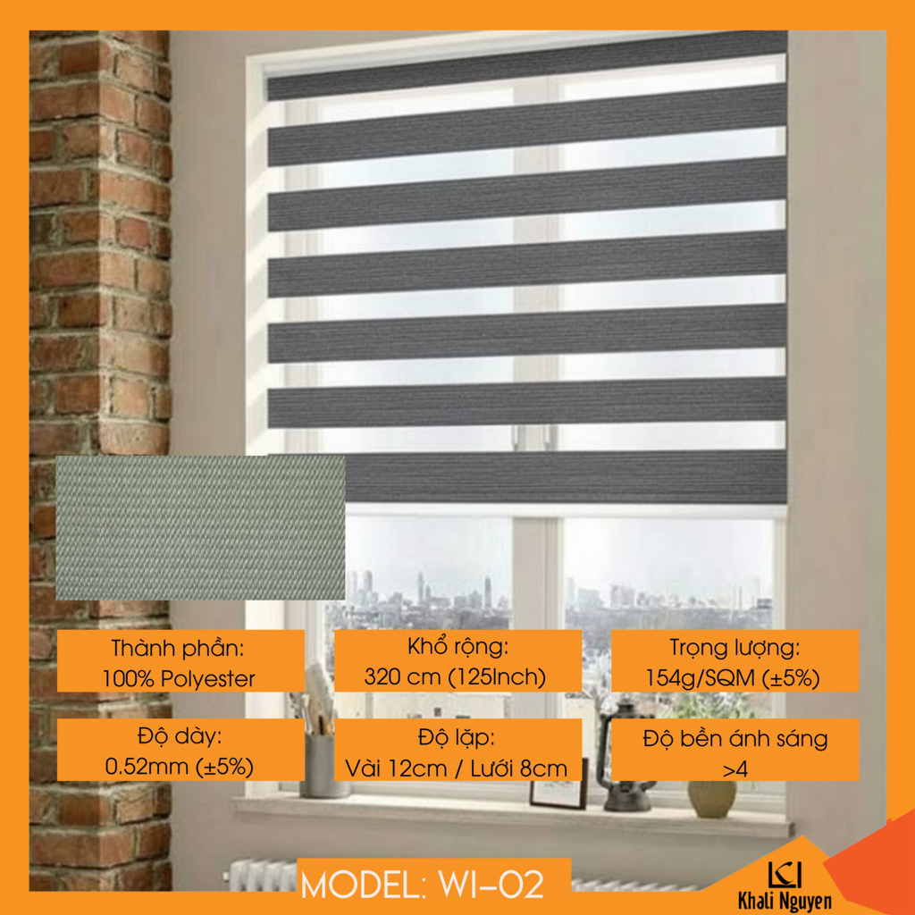 Rèm cầu vồng Hàn Quốc WASHI WI-02