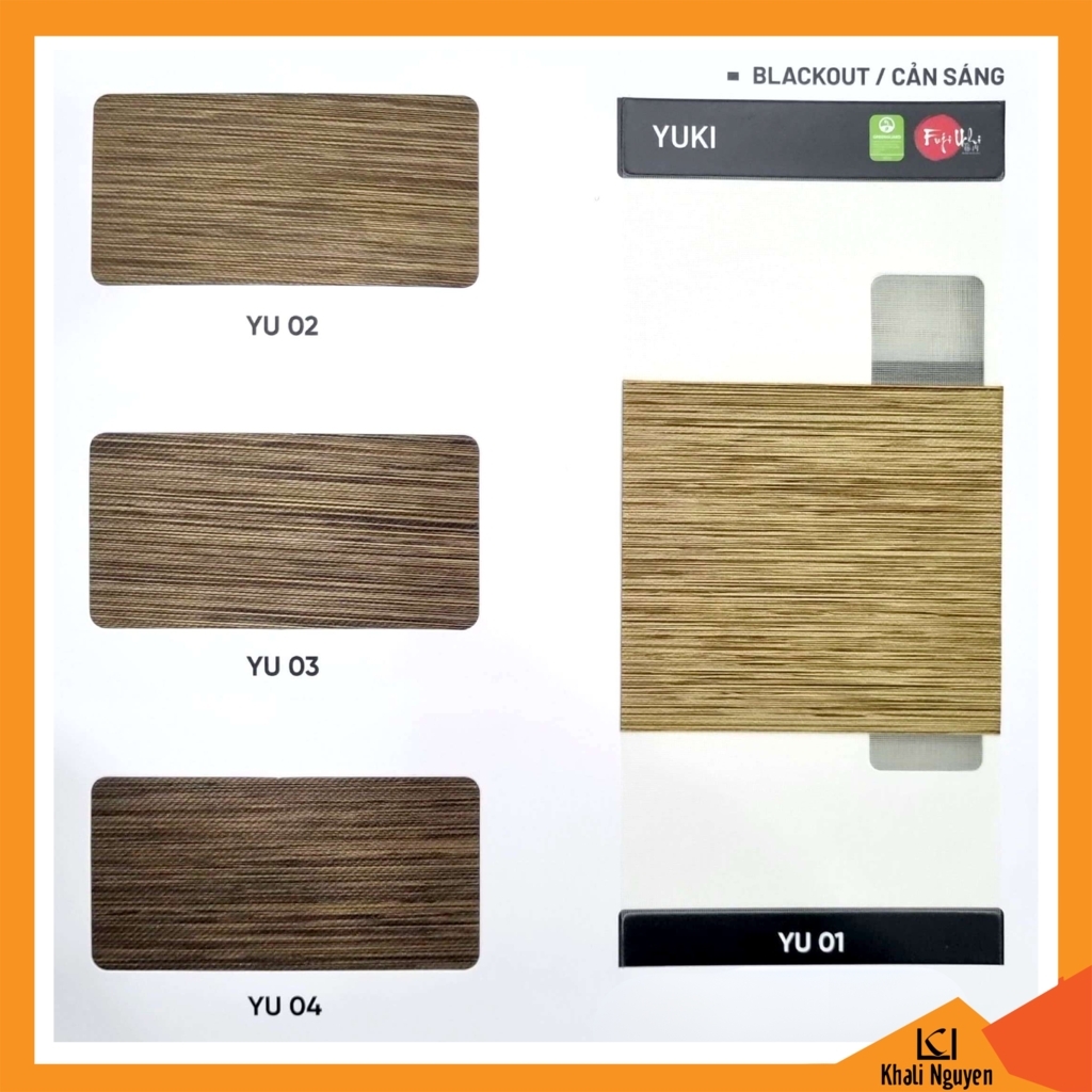 Bảng màu rèm cầu vồng Hàn Quốc YUKI