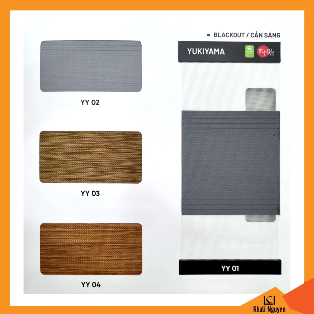 Bảng màu rèm cầu vồng Hàn Quốc YUKIYAMA