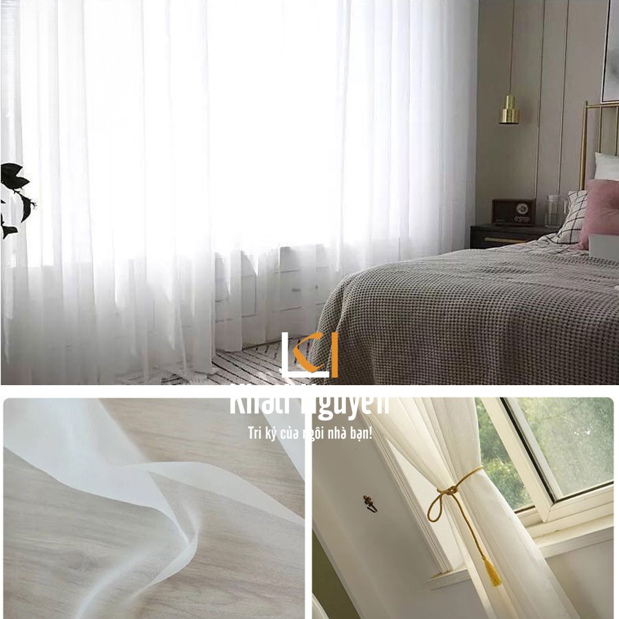 rèm vải voan trắng