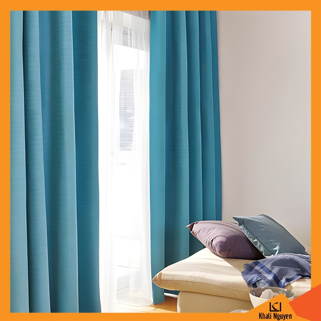 Mẫu rèm vải cửa chính đẹp chống nắng tốt