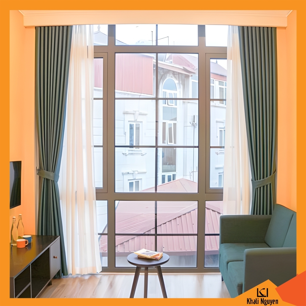 Rèm cửa kính bằng vải cản nắng tốt