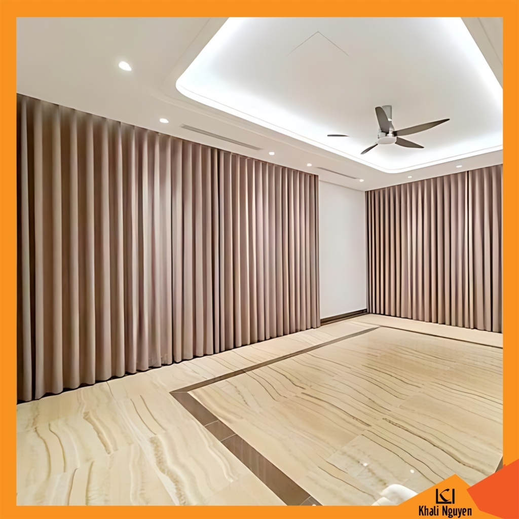 Rèm cửa vải phòng khách chống nắng tốt