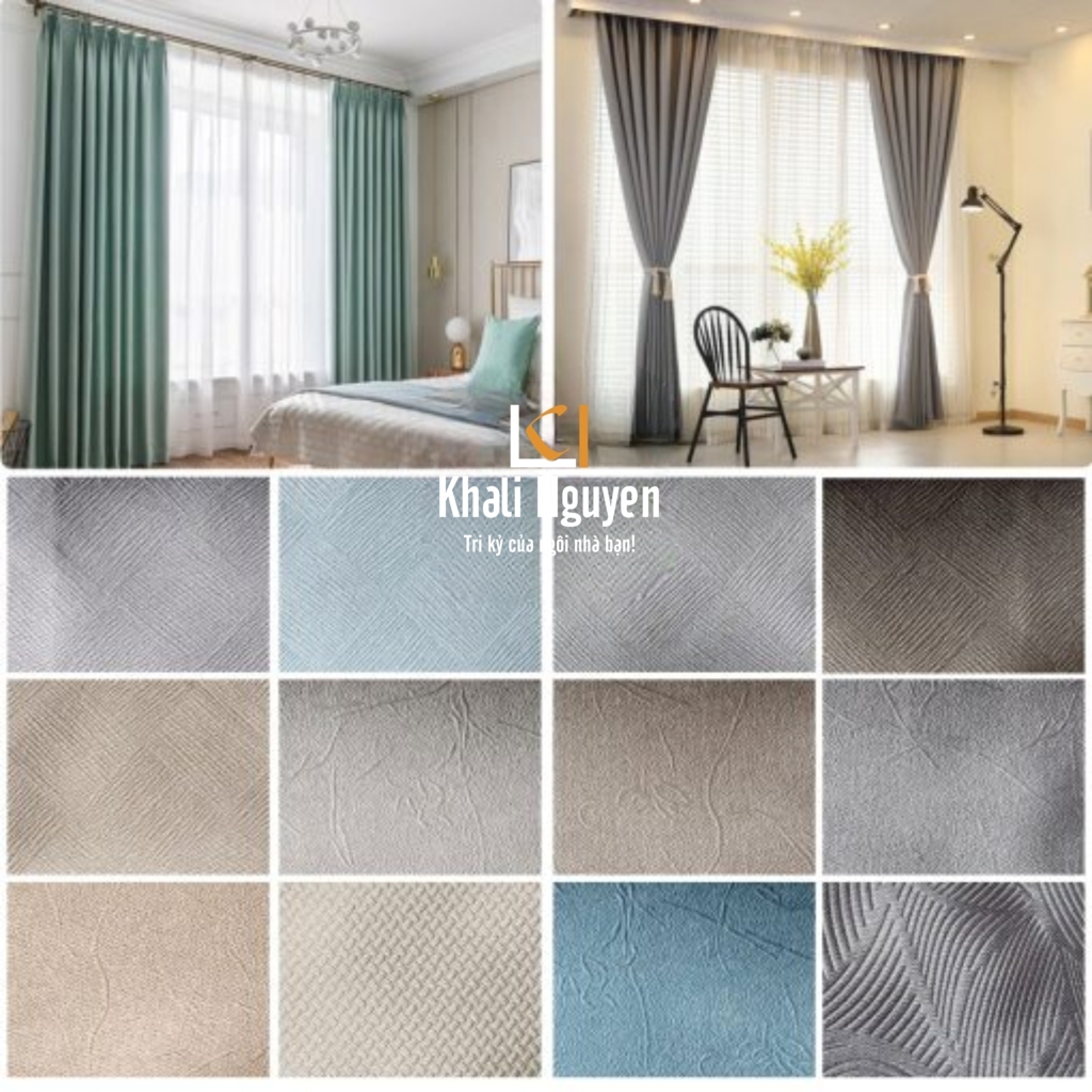 bảng màu rèm vải 2 lớp chống nắng