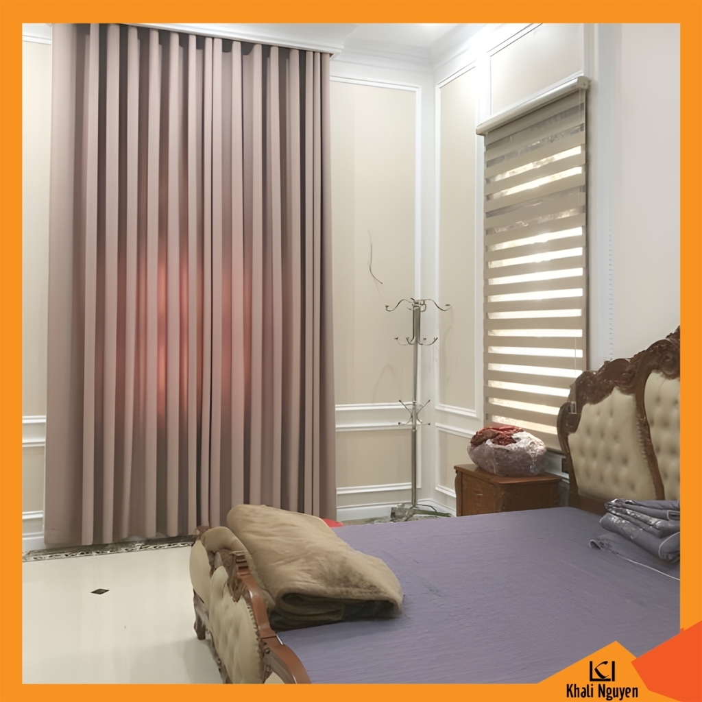 Rèm vải chống nắng vải bố siêu đẹp