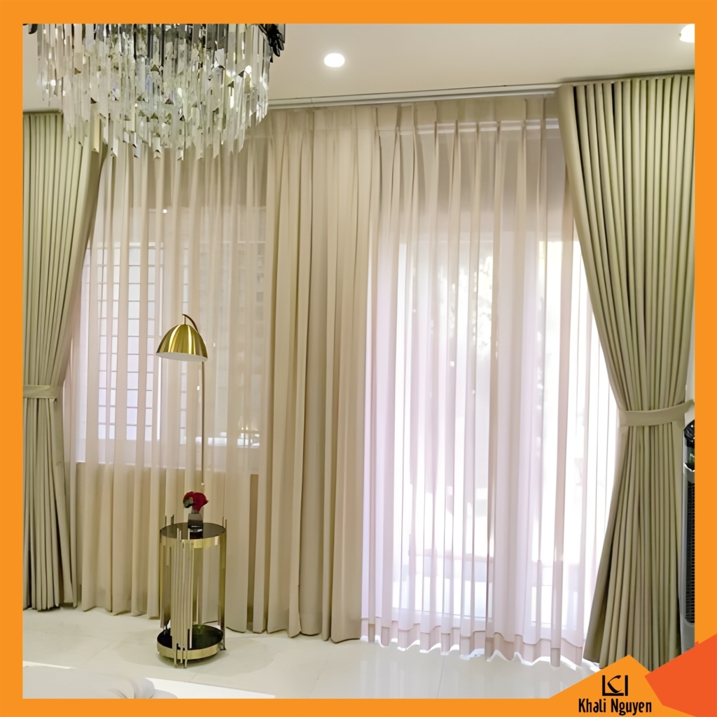 Rèm vải giá rẻ phòng khách