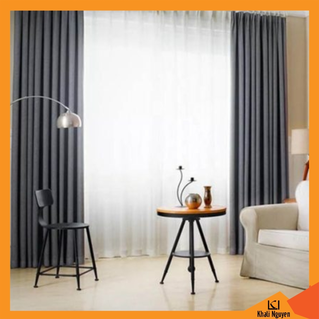 Rèm vải một màu cản nắng tốt