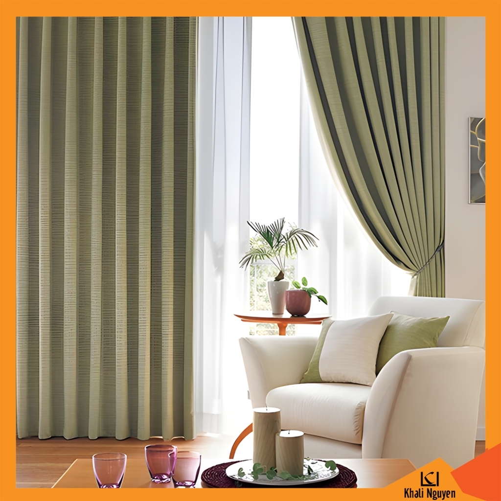 Rèm vải ngăn lạnh điều hòa che nắng tuyệt đối