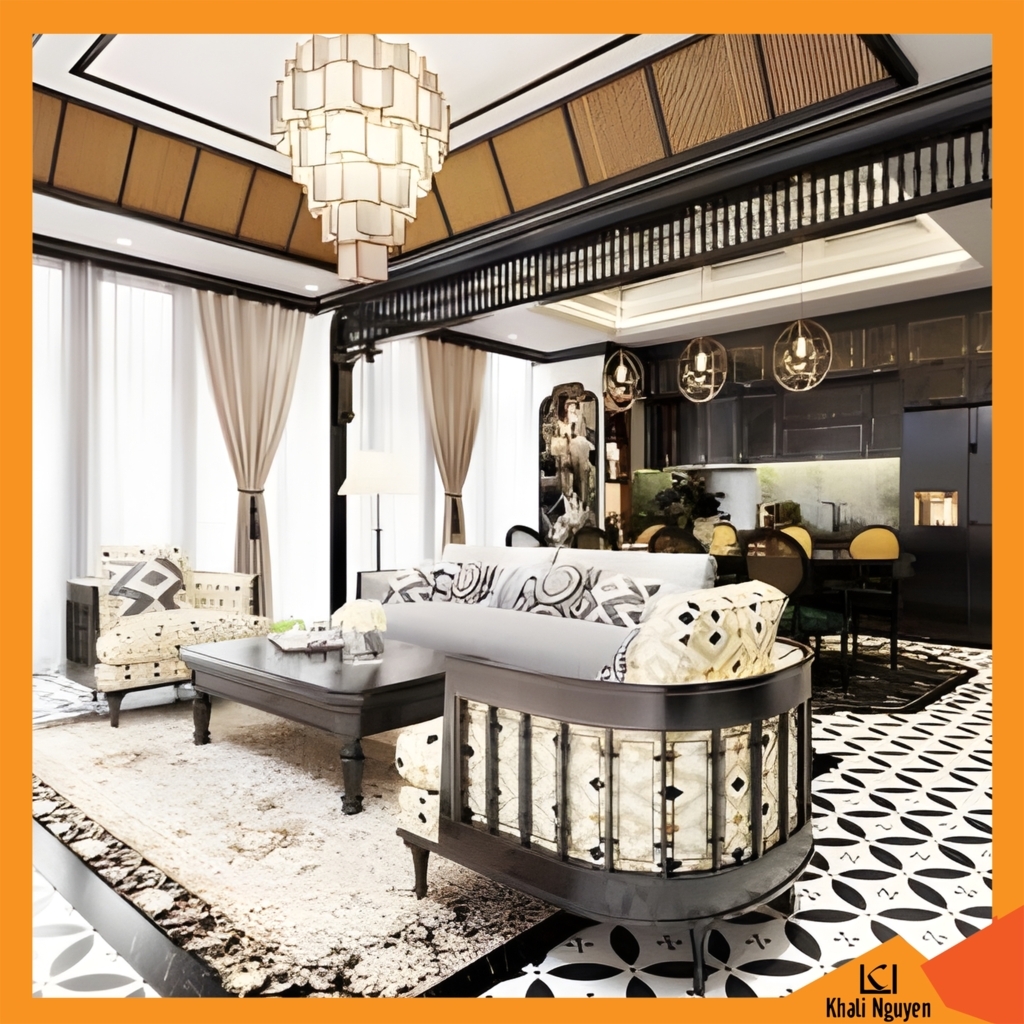 Rèm vải nhà hàng khách sạn sang trọng