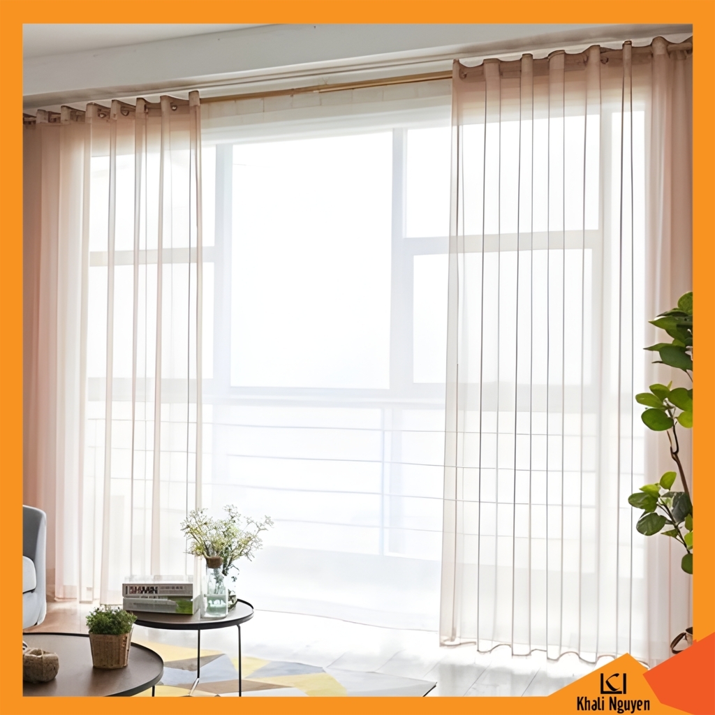 Rèm vải voan đẹp trang trí mẫu 4