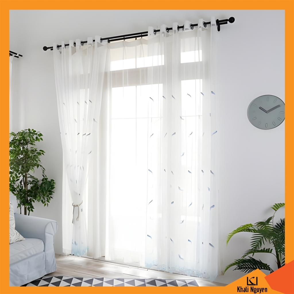 Rèm vải voan đẹp trang trí mẫu 5